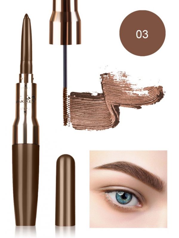 Eyebrow mascara + eyebrow pencil, tone 03